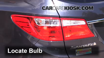 2013 Hyundai Santa Fe GLS 3.3L V6 Lights Turn Signal - Rear (replace bulb)